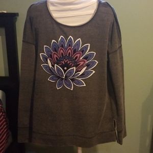 Lucky lotus lotus flower yoga sweater Size m